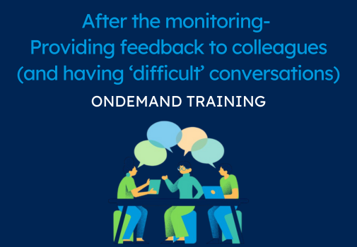 On-demand training - providing feedback to colleagues