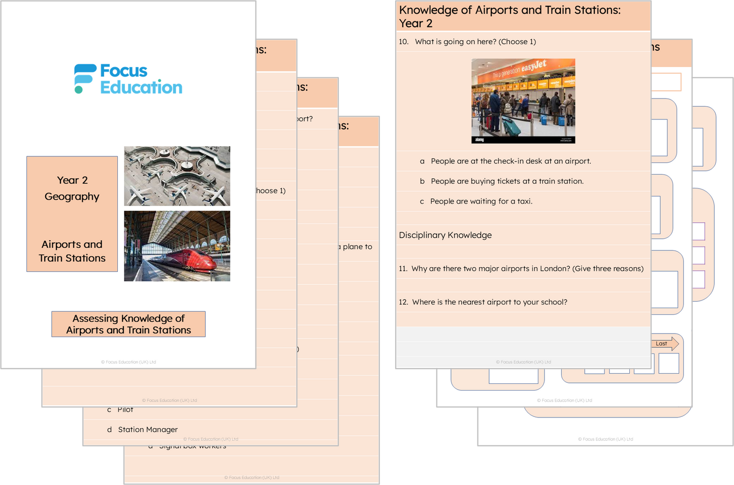 Geography Y2: What happens at an airport and a train station?