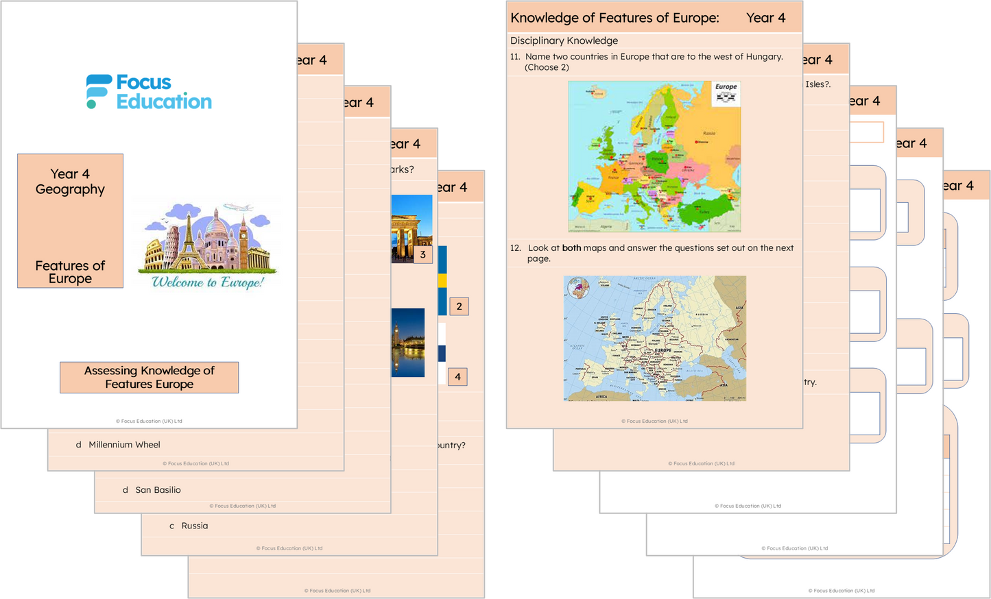 Geography Y4: Which are the important features of Europe?