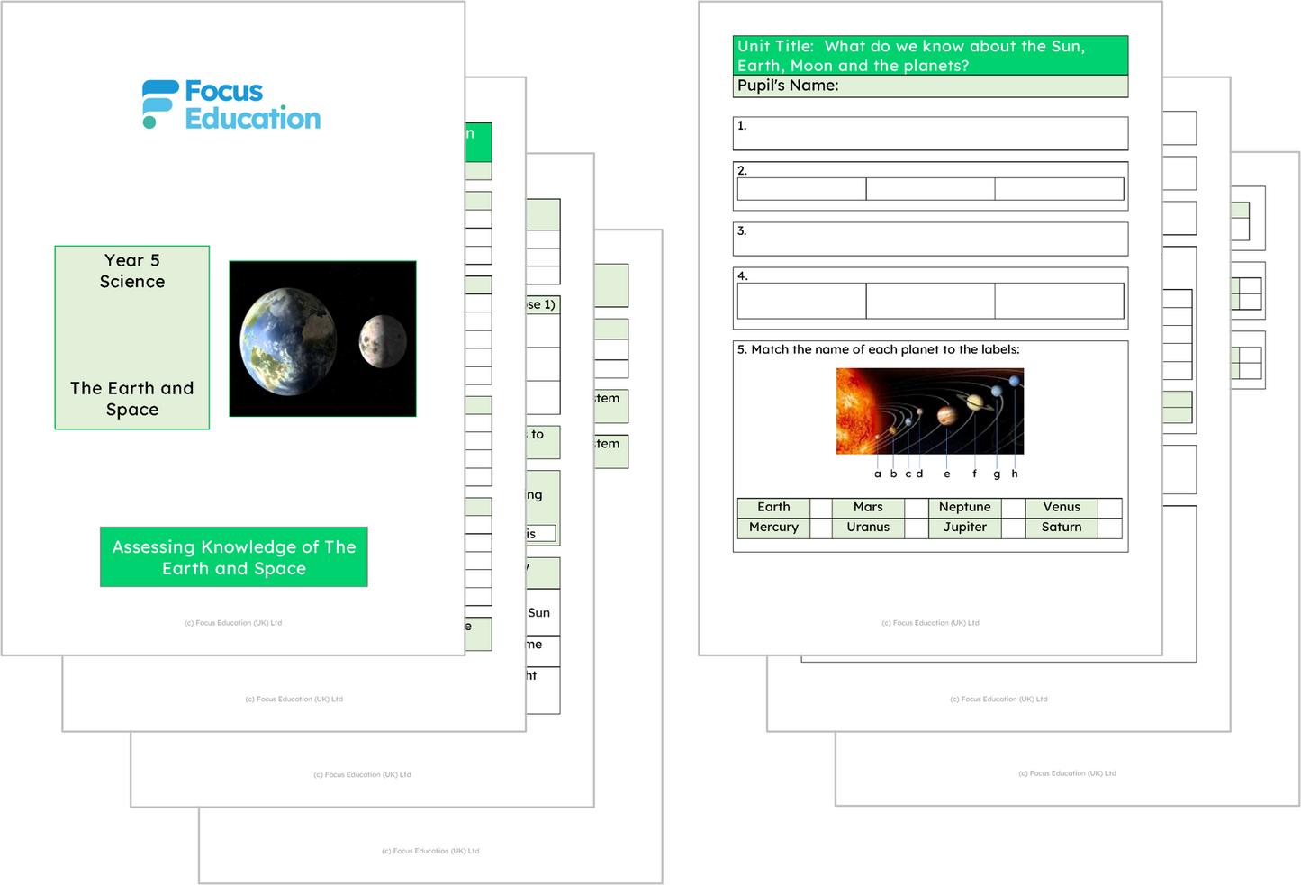 Science Y5: What do we know about the Sun, Earth, Moon and Planets?