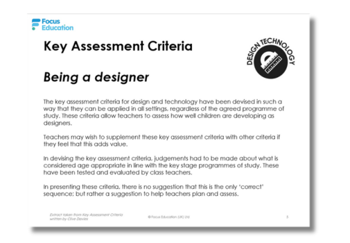 Key Assessment Criteria: Being a Designer (Free Download)