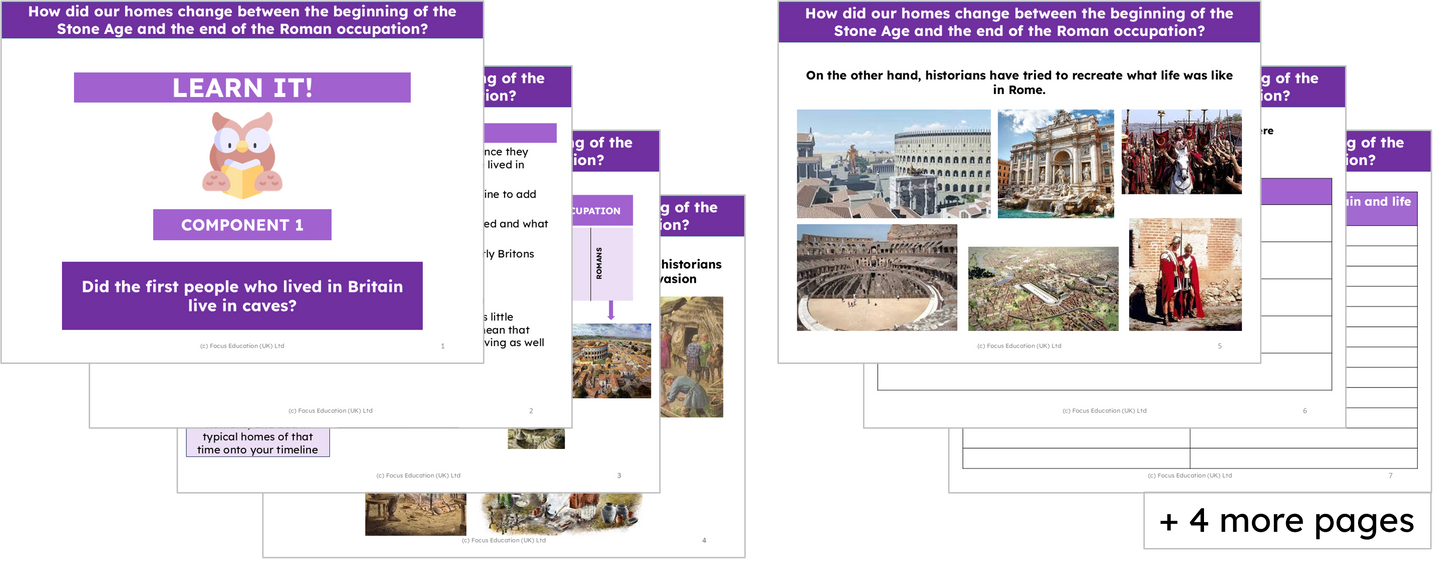 History Y3: How did our homes change between the beginning of the Stone Age and the end of the Roman occupation?