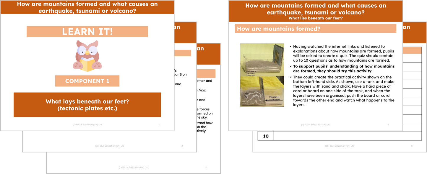 Geography Y4: How are mountains formed?