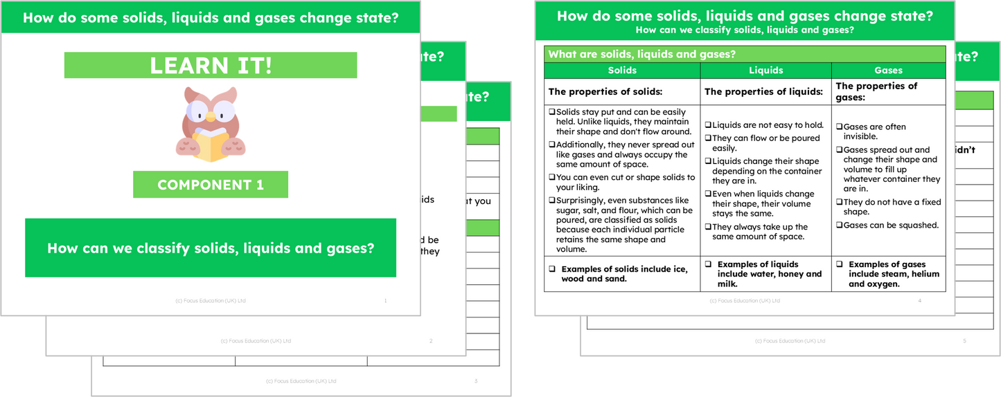 Science Y4: How do some solids, liquids and gases change state?