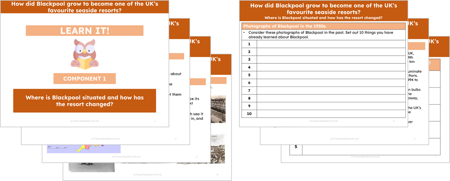 Geography Y5: How did Blackpool become a favourite UK seaside resort?