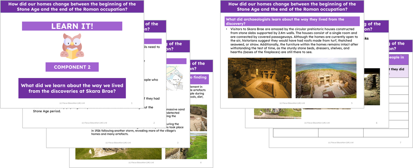 History Y3: How did our homes change between the beginning of the Stone Age and the end of the Roman occupation?