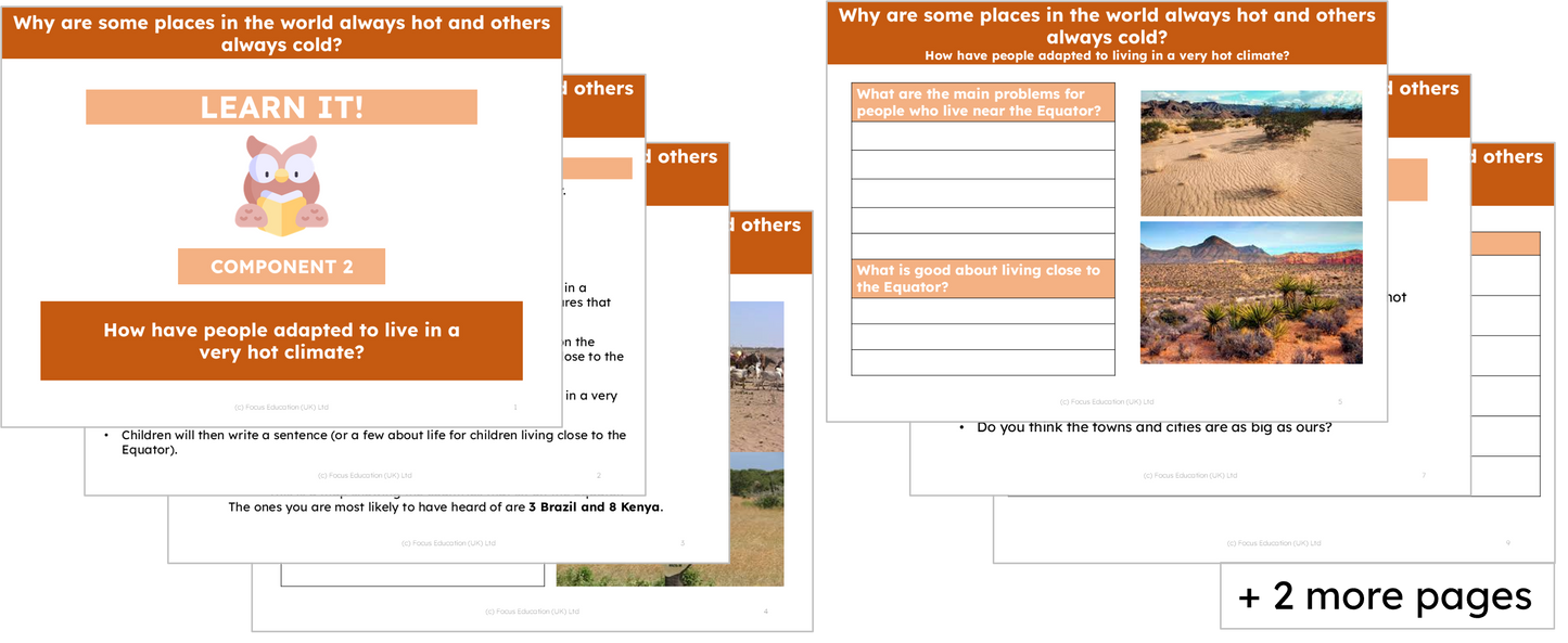 Geography Y1: Why are some places always hot and others always cold?