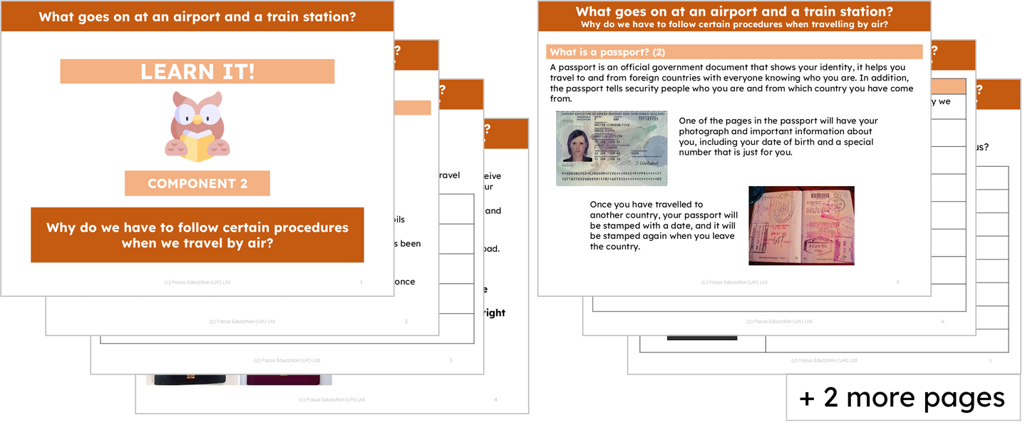 Geography Y2: What happens at an airport and a train station?