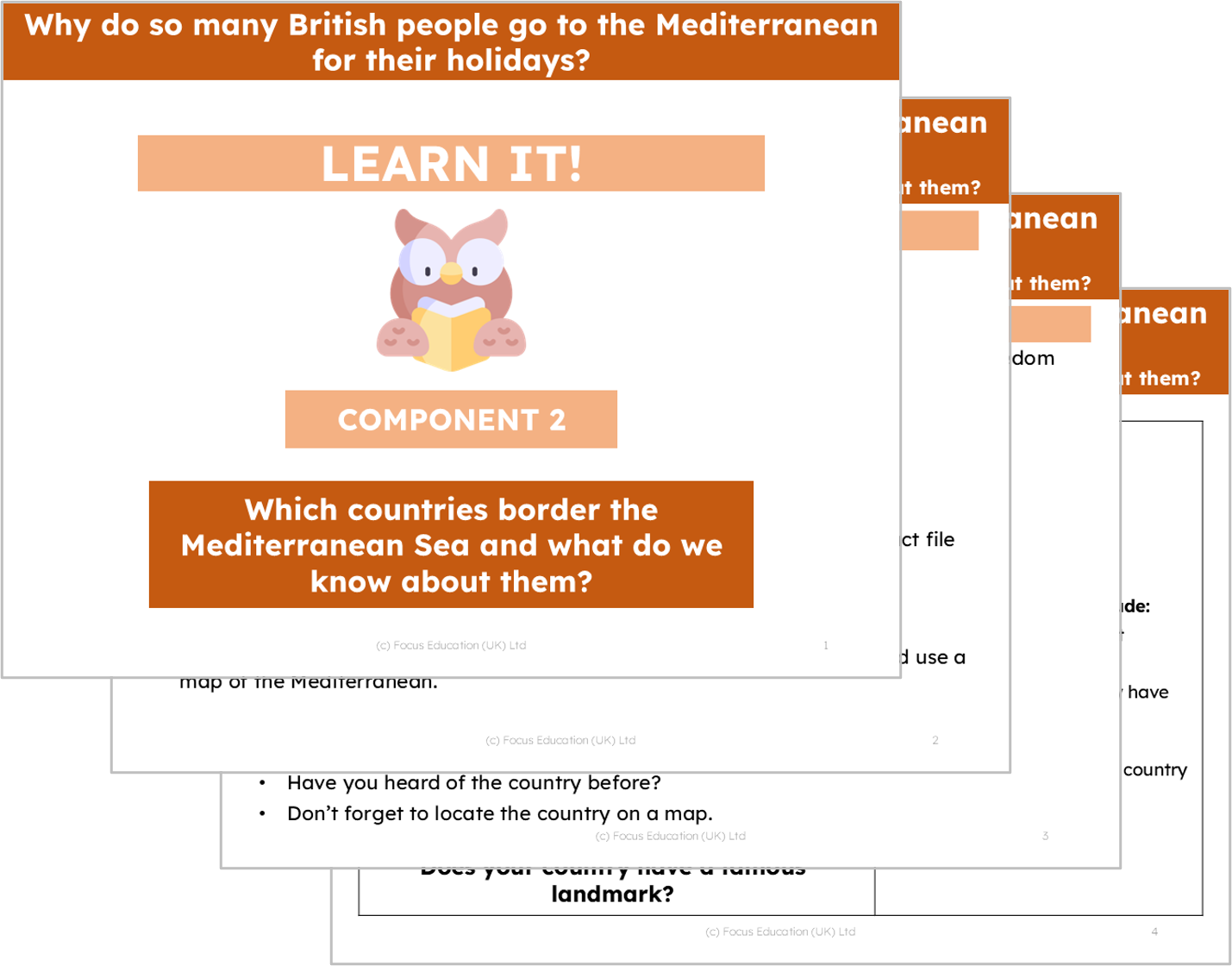 Geography Y4: Why do many British people go to the Mediterranean for their holidays?