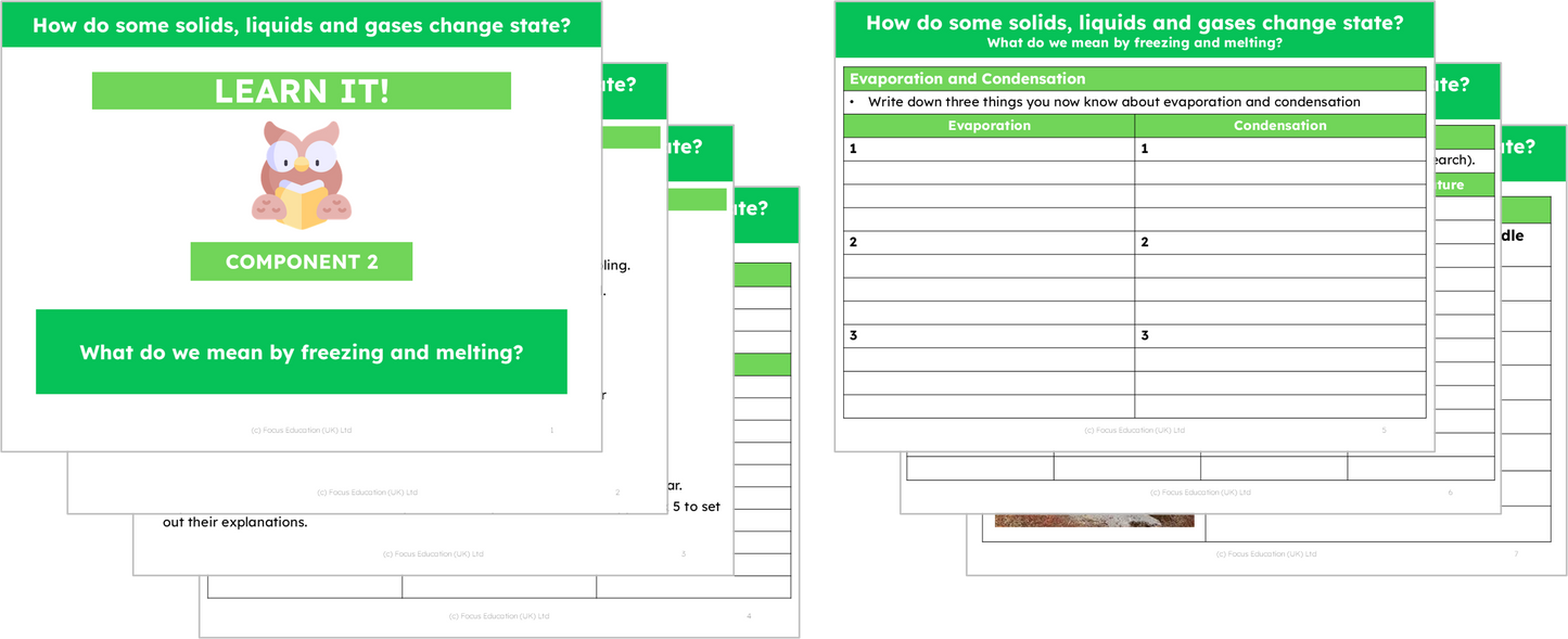 Science Y4: How do some solids, liquids and gases change state?