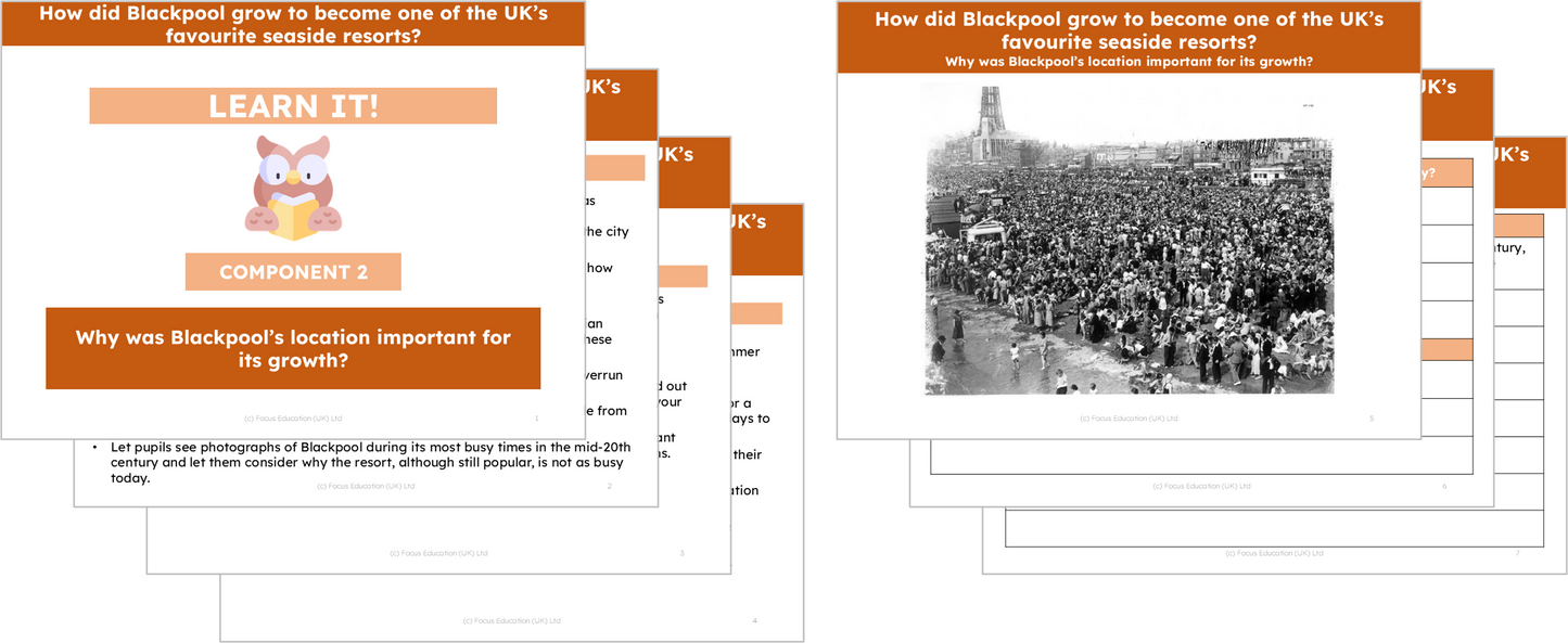 Geography Y5: How did Blackpool become a favourite UK seaside resort?