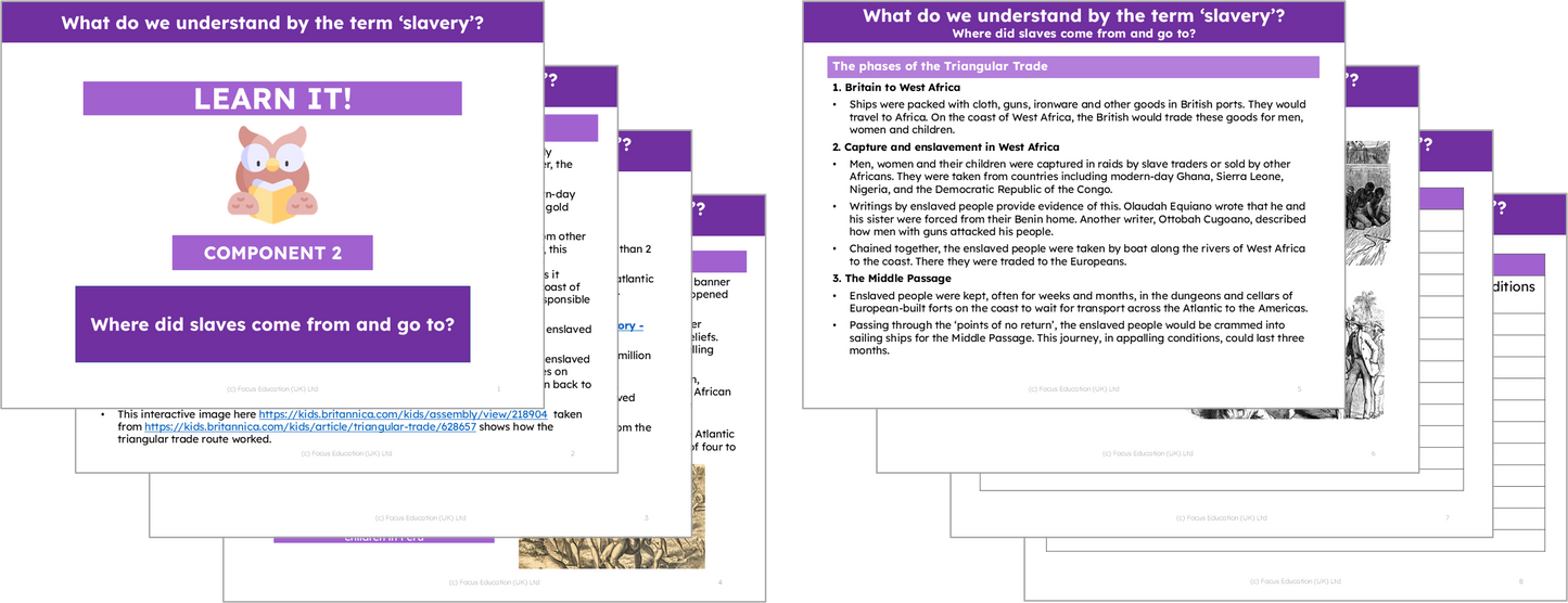 History Y5: What do we understand about the term 'slavery'?