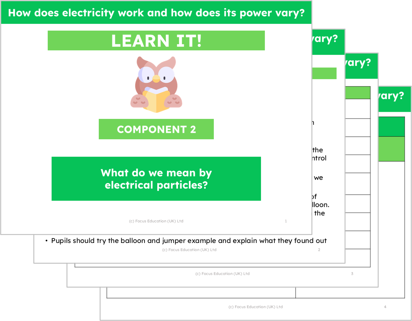 Science Y6: How does electricity work and how does its power vary?