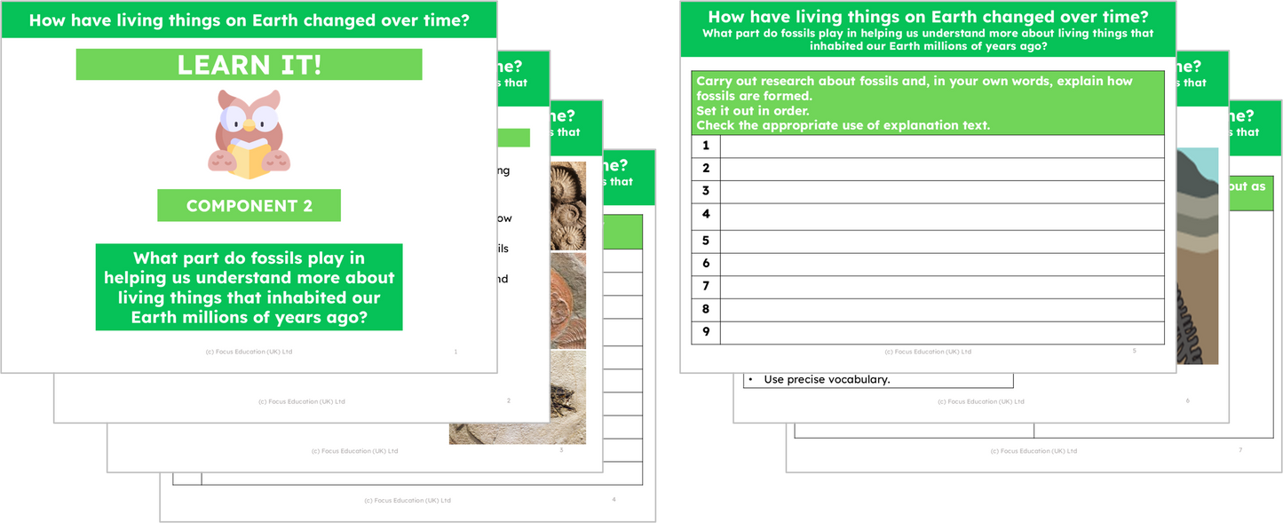 Science Y6: How have living things on Earth changed over time?