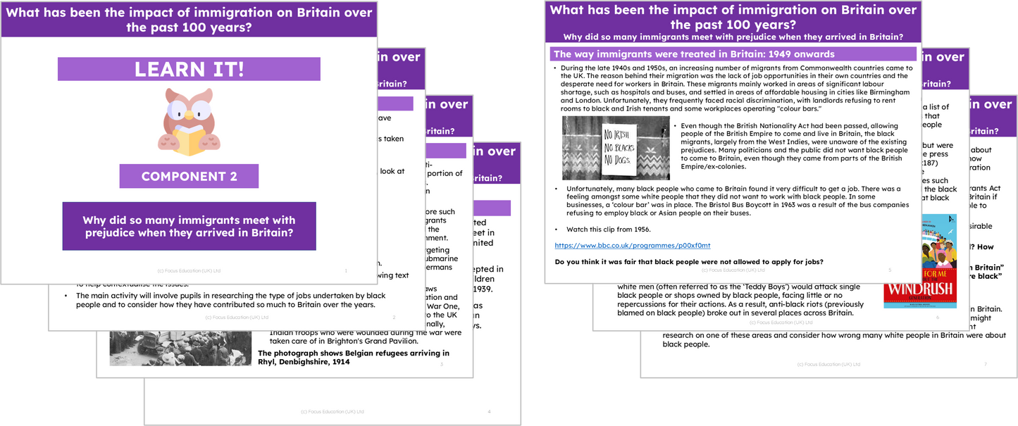 History Y6: What has been the impact of immigration on Britain over the past 100 years?