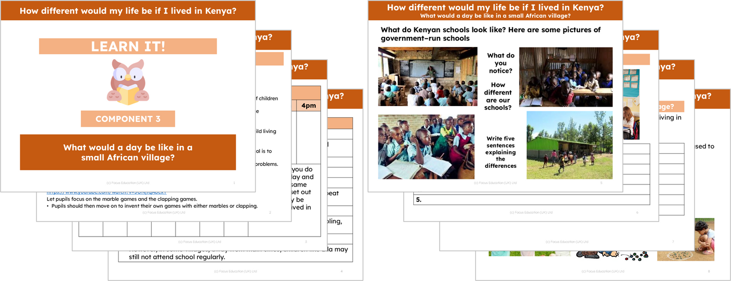 Geography Y2: How different would my life be if I lived in Kenya?