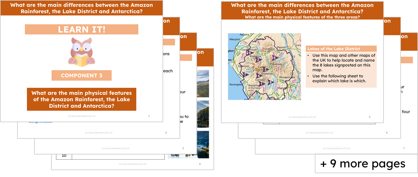 Geography Y4: What are the differences? Amazon Rainforest - Lake District - Antarctica