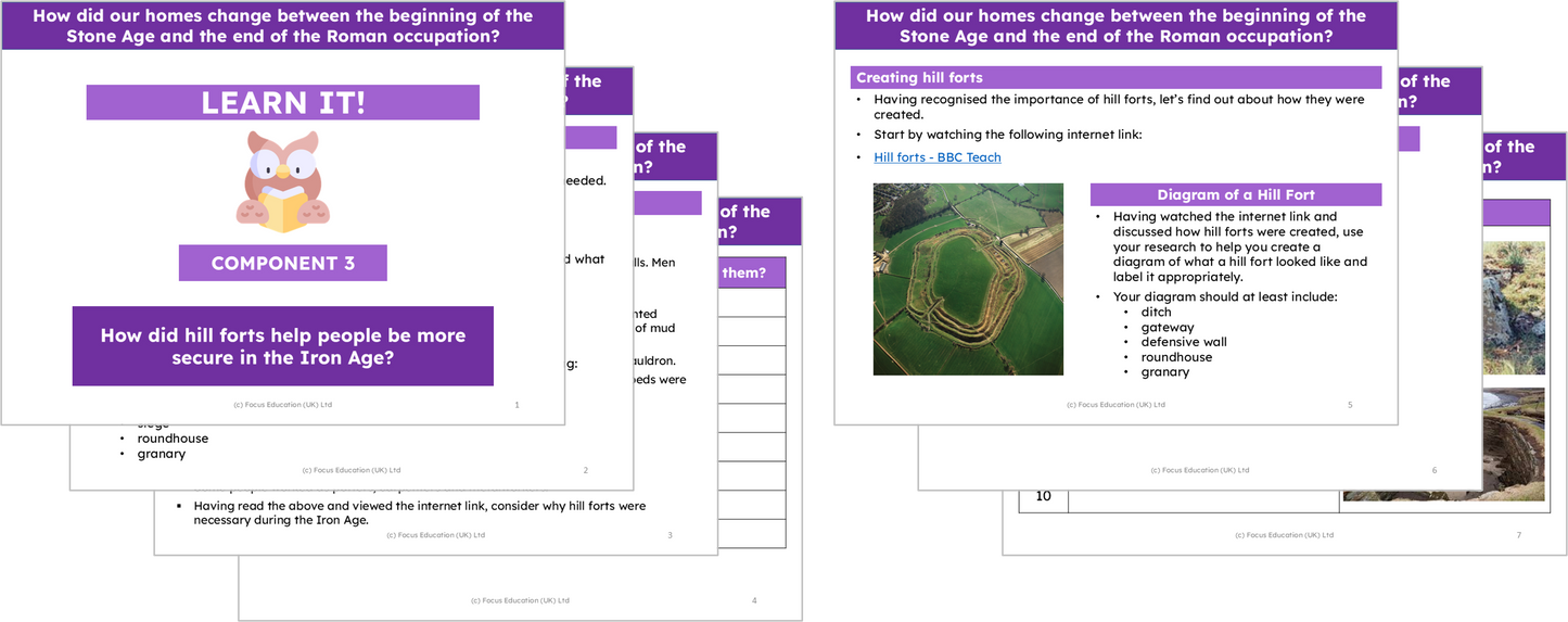 History Y3: How did our homes change between the beginning of the Stone Age and the end of the Roman occupation?