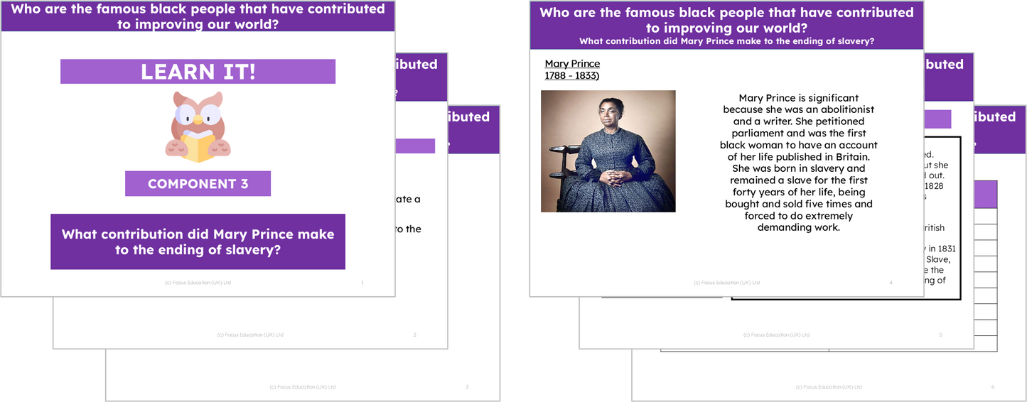 History Y2: Who were the famous black people that have contributed to improving our world?