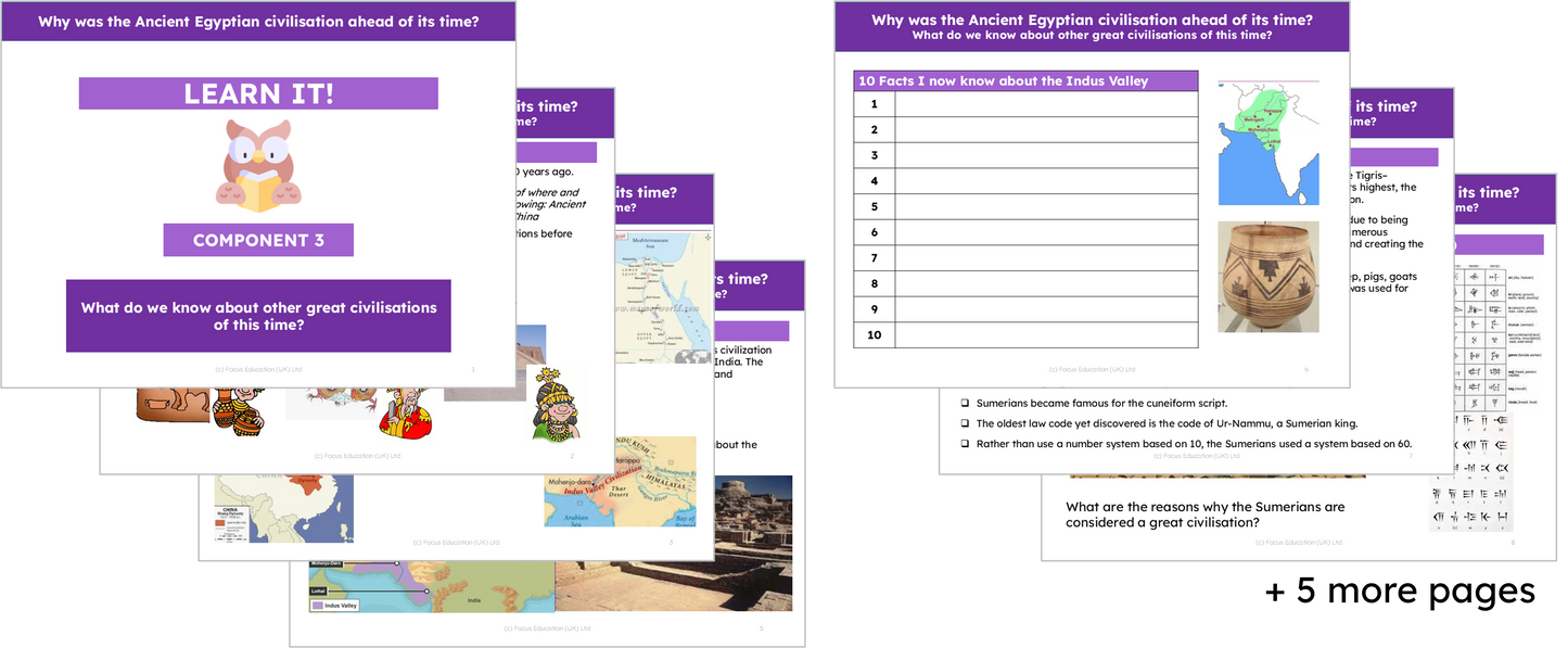 History Y3: Why was the Ancient Egyptian civilisation ahead of its time?