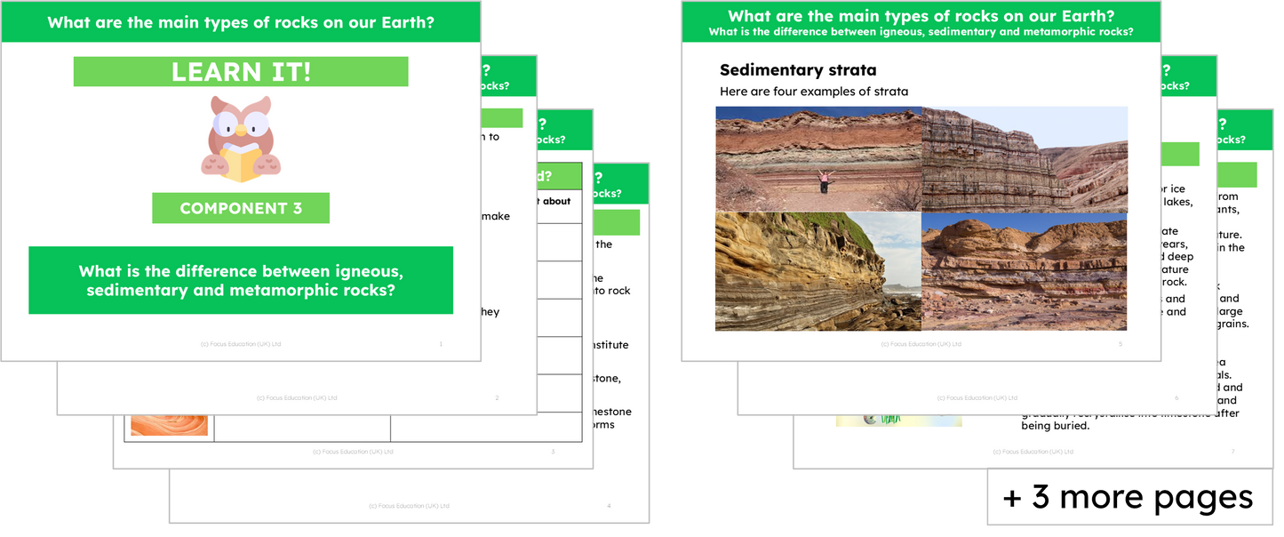 Science Y3: What are the main types of rock on our Earth?