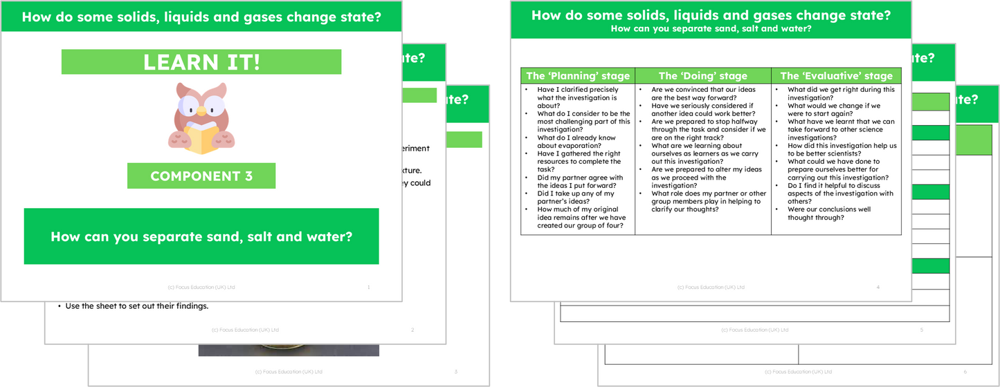 Science Y4: How do some solids, liquids and gases change state?