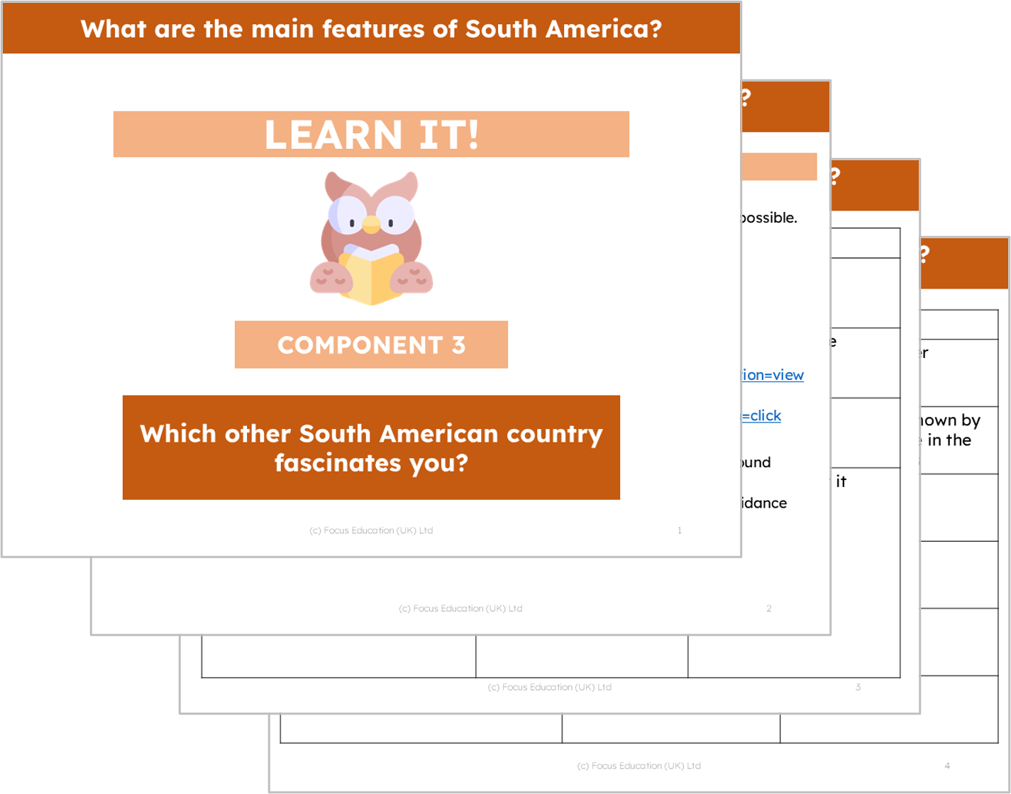 Geography Y5: What are the main features of South America?