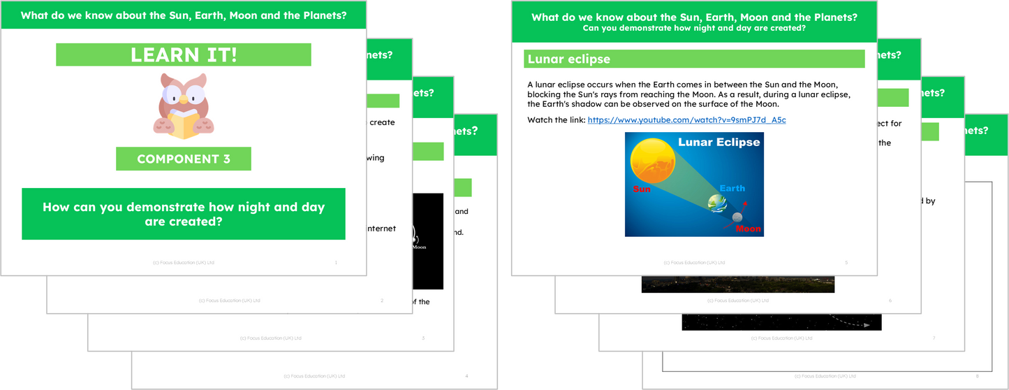 Science Y5: What do we know about the Sun, Earth, Moon and Planets?