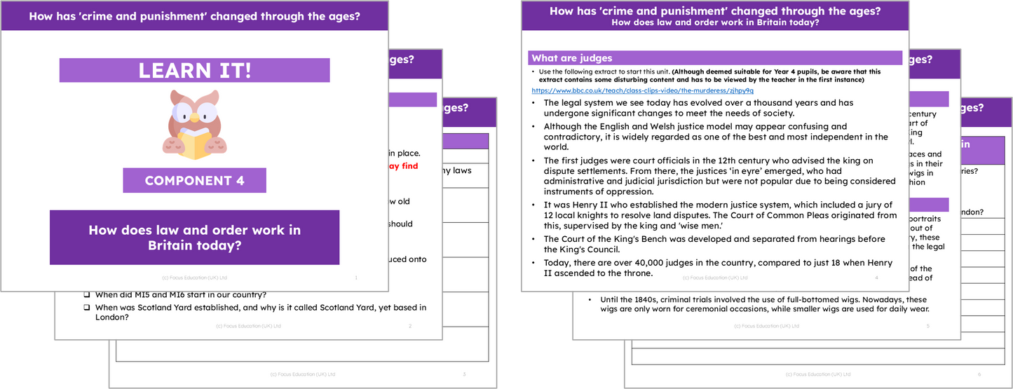 History Y4: Crime and punishment - how has it changed over time?