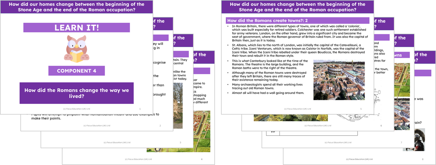 History Y3: How did our homes change between the beginning of the Stone Age and the end of the Roman occupation?