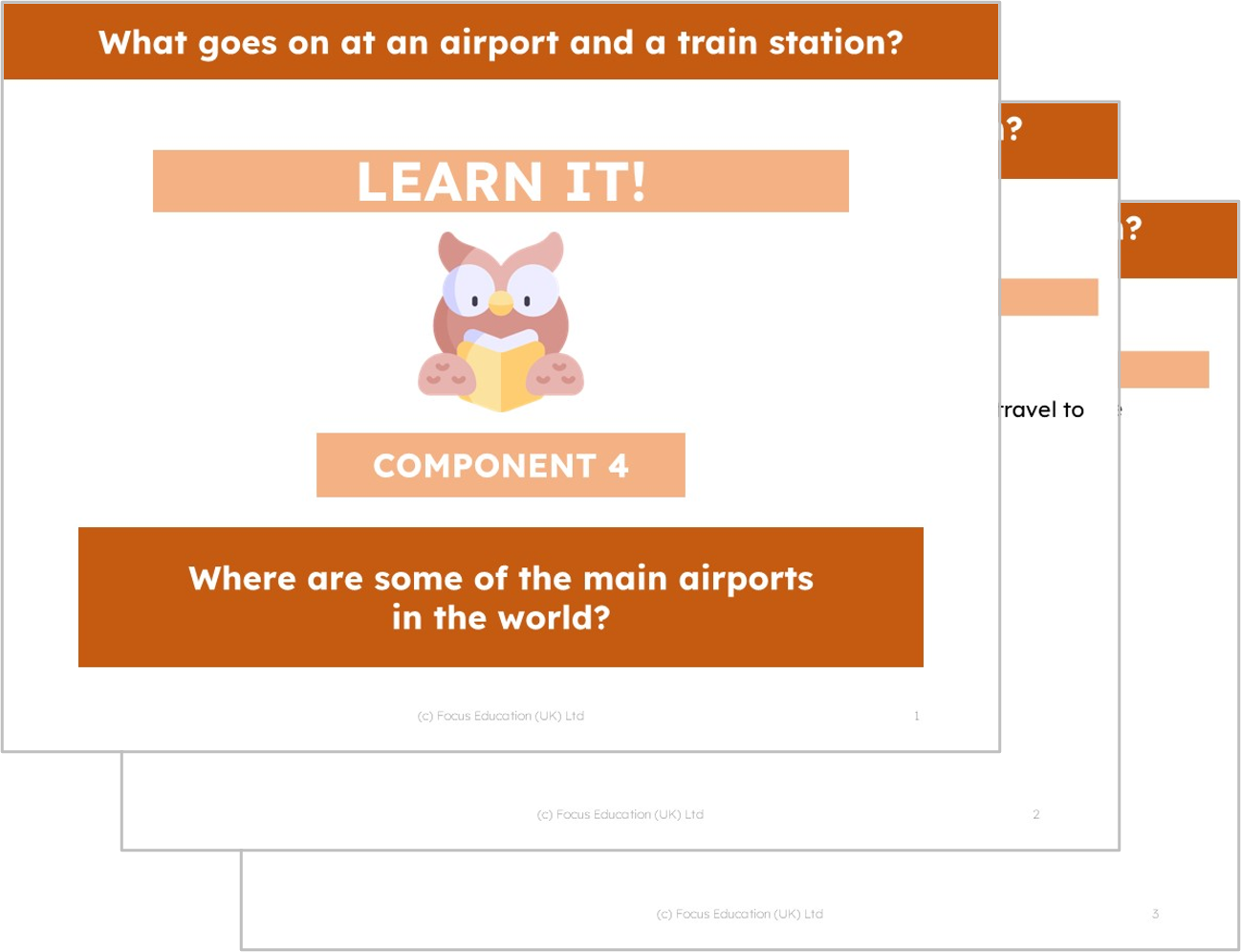 Geography Y2: What happens at an airport and a train station?