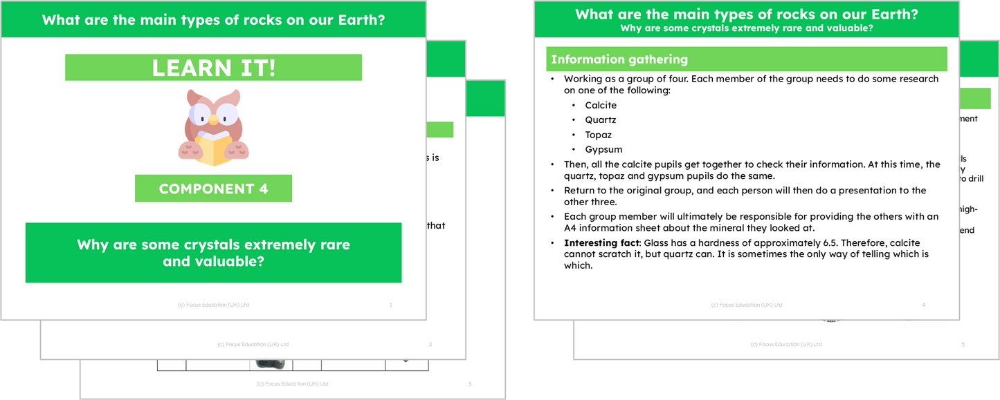 Science Y3: What are the main types of rock on our Earth?