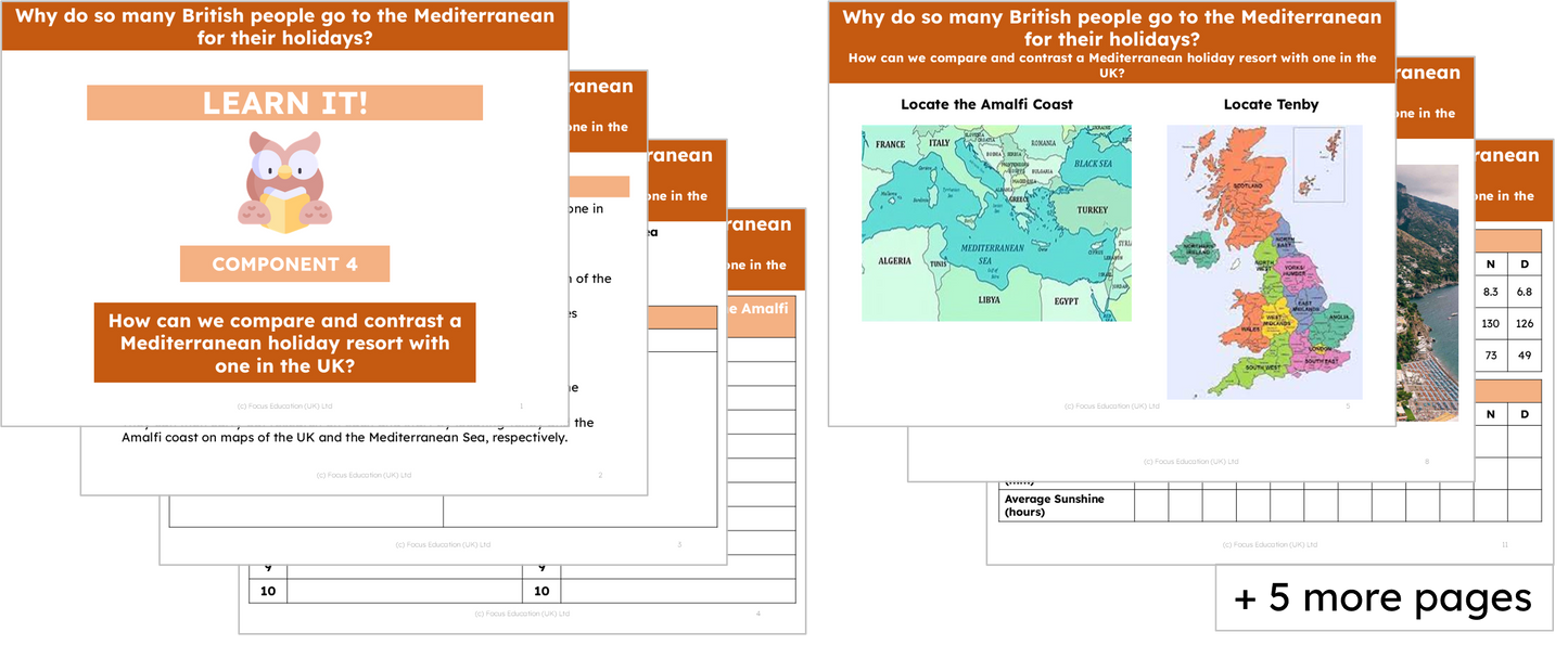 Geography Y4: Why do many British people go to the Mediterranean for their holidays?