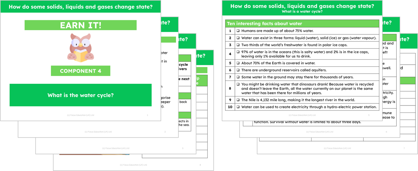 Science Y4: How do some solids, liquids and gases change state?