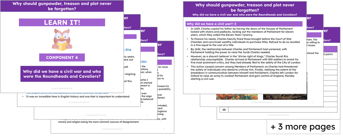 History Y5: Why should gunpowder, treason and plot never be forgotten?