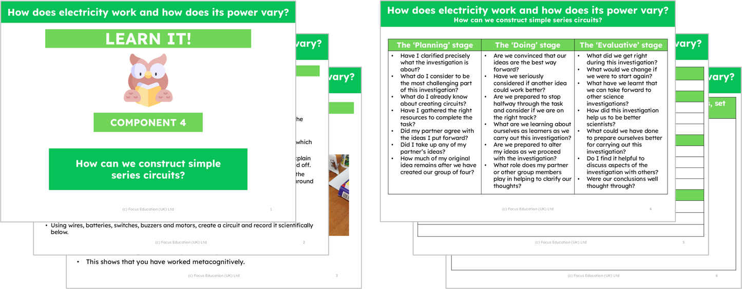 Science Y6: How does electricity work and how does its power vary?