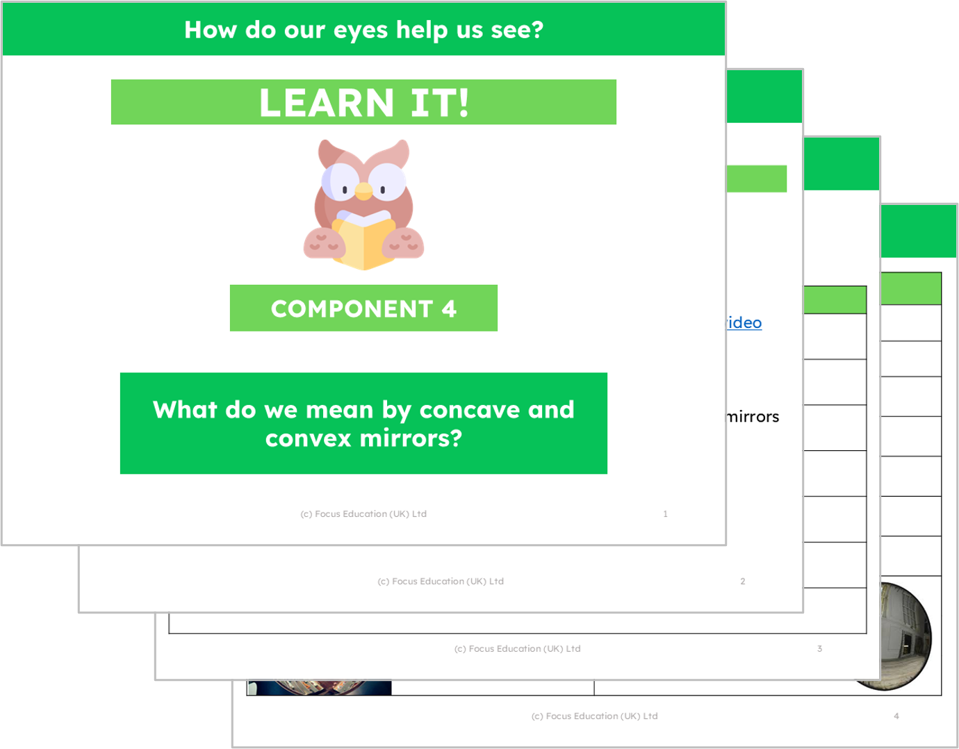 Science Y6: How do our eyes help us see?