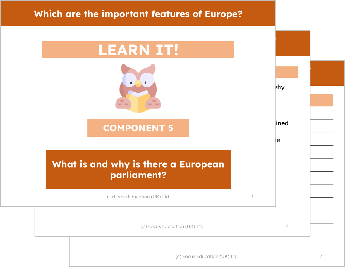 Geography Y4: Which are the important features of Europe?