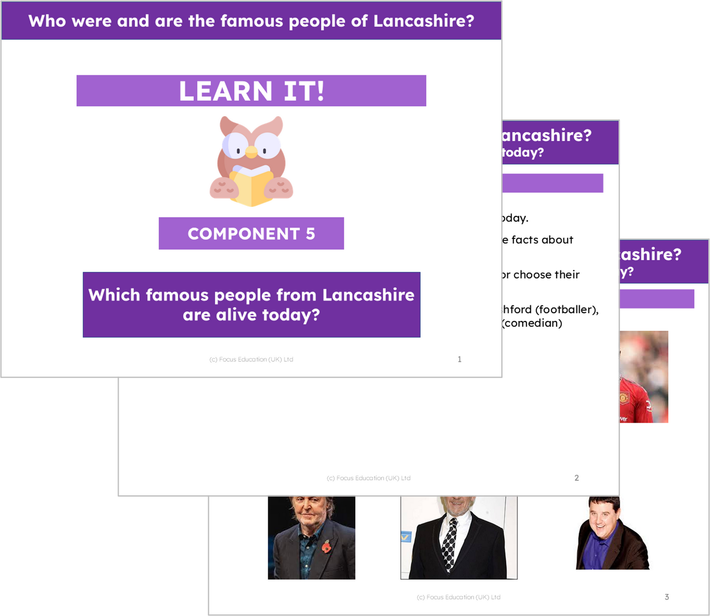 History Y1: Who were and are the famous people of Lancashire?