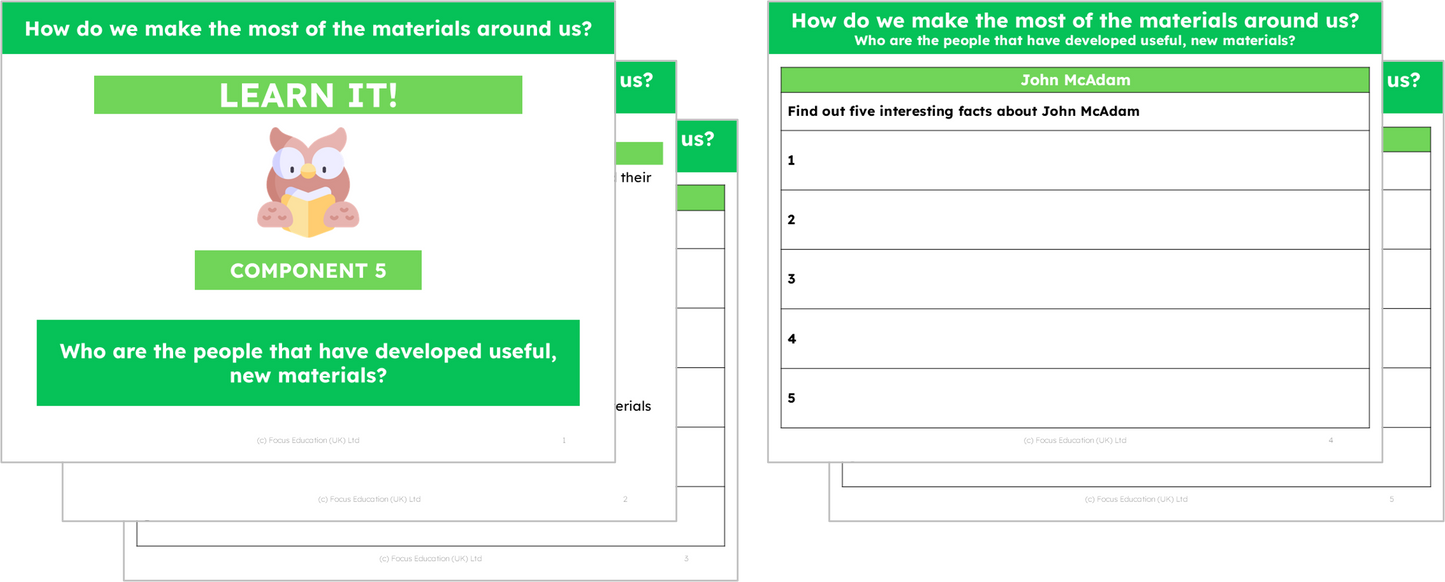 Science Y2: How do we make the most of the materials around us?