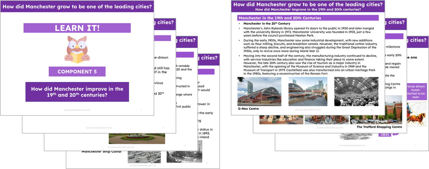 History Y4: History of Manchester - How did Manchester grow to be one of the leading cities?