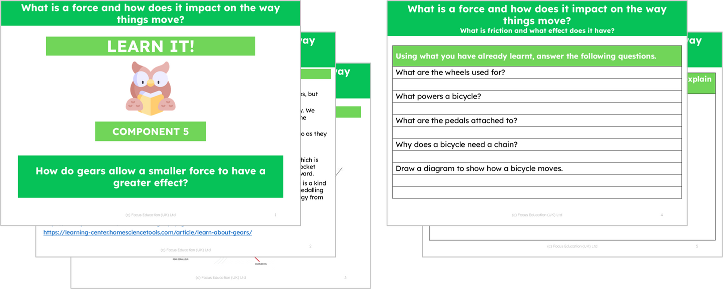 Science Y5: What is a force and how does it impact the way things move?