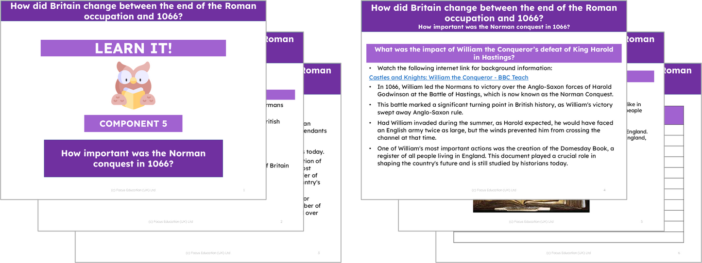 History Y5: How did Britain change between the Roman occupation and 1066?