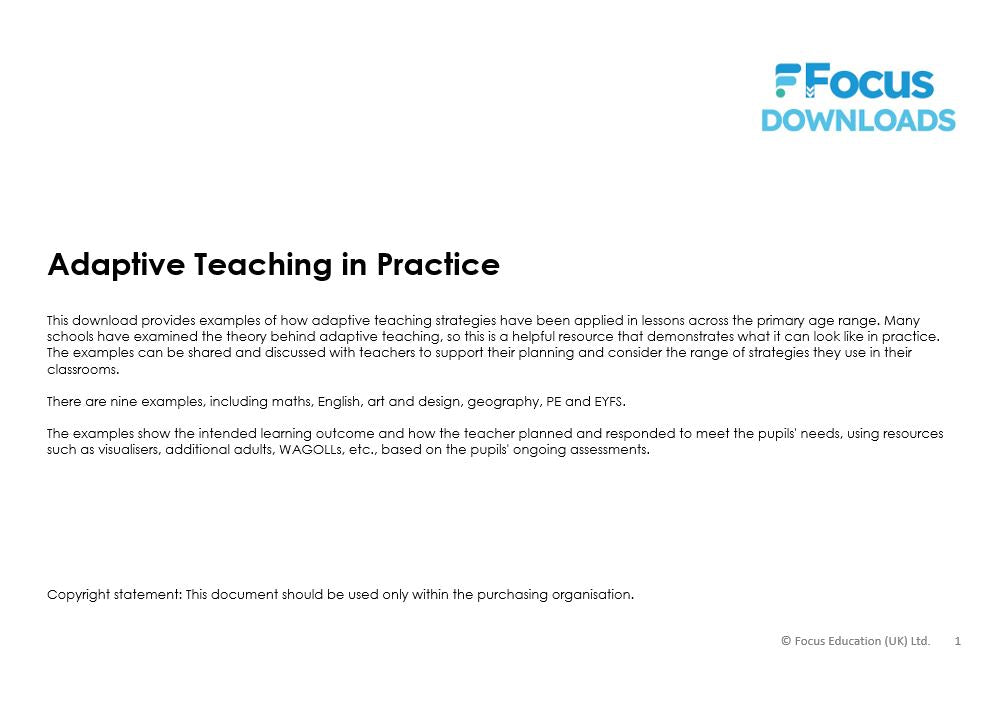 Adaptive Teaching in Practice (Download)