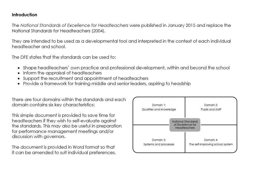 National Standards of Excellence for Headteachers (Download)