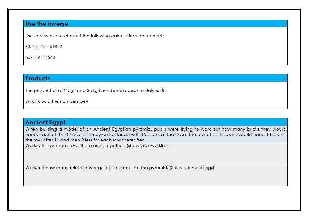 A Focus on Mathematical Reasoning to Promote Deep and Mastery Learning Years 5-6