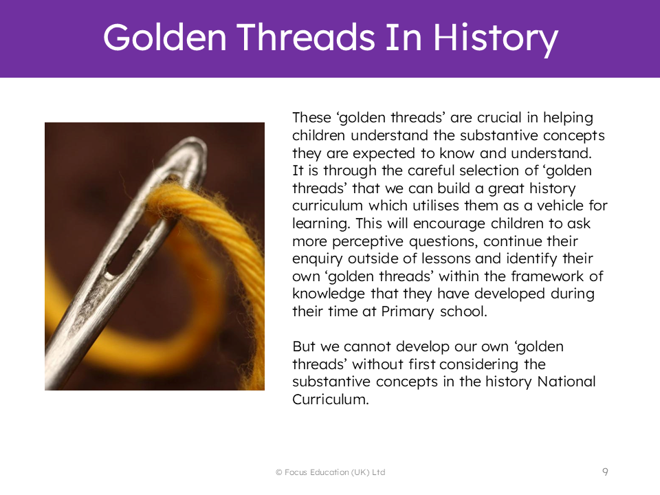 Golden Threads in History: Taking your Curriculum to the Next Level