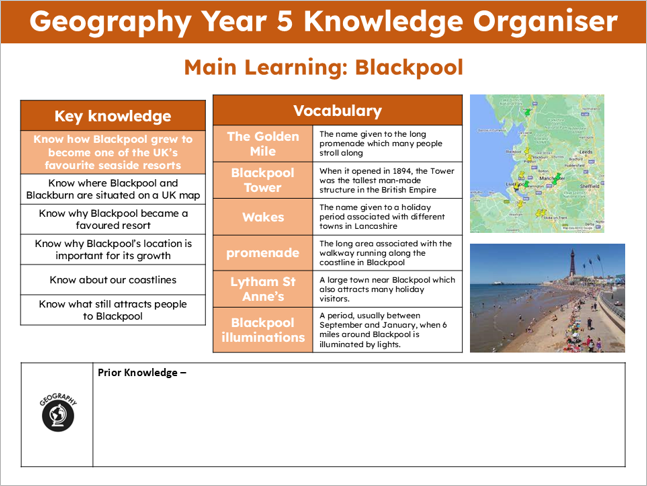 Geography Y5: How did Blackpool become a favourite UK seaside resort?