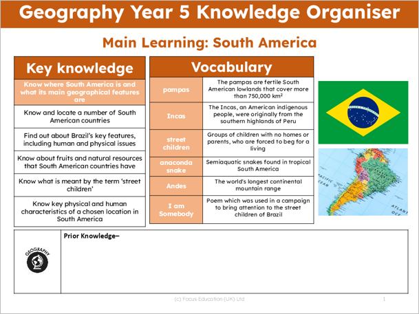 Geography Y5: What are the main features of South America?