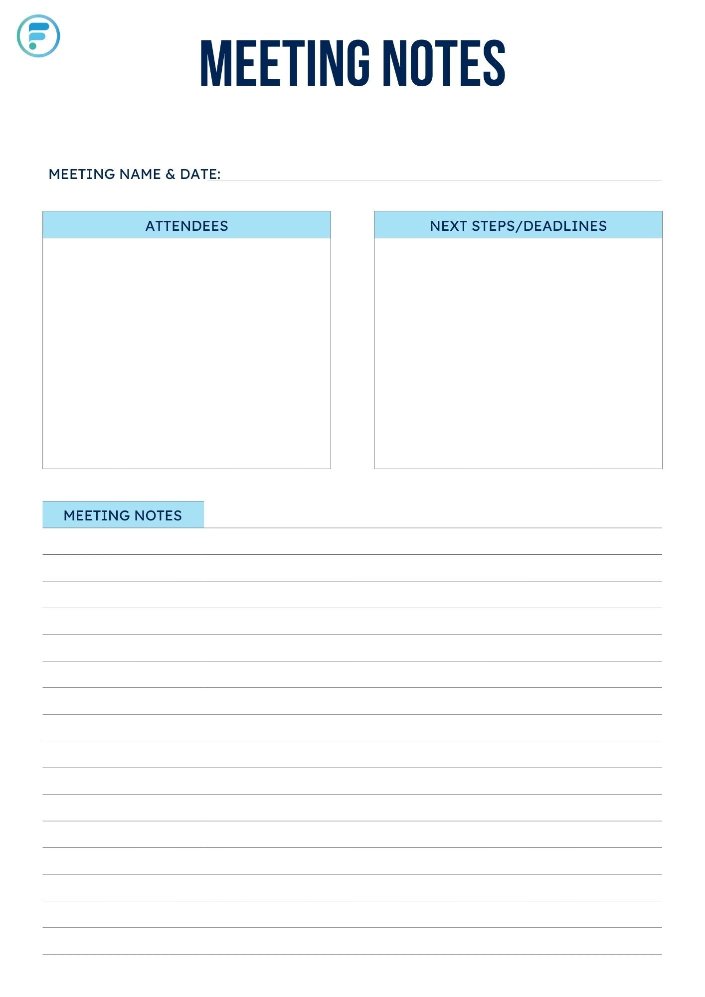 Meeting Notes (Free Download)